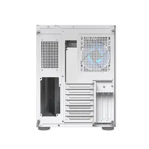 COUGAR FV150 RGB Mid-Tower Gaming Case White Edition, Panoramic Tempered Glass Chassis, RGB Fan Equipped Design, Showcase Gaming PC Case