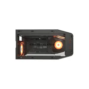 COUGAR FV270 RGB Black Mid Tower PC Case with Curved Tempered Glass, 4×ARGB PWM Fans, USB Type-C Gen 2, Vertical GPU Support, E-ATX Motherboard Support, 420mm GPU Clearance
