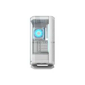 COUGAR FV270 RGB White Mid Tower PC Case with Curved Tempered Glass, 4×ARGB PWM Fans, USB Type-C Gen 2, Vertical GPU Support, E-ATX Motherboard Support, 420mm GPU Clearance