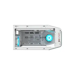 COUGAR FV270 RGB White Mid Tower PC Case with Curved Tempered Glass, 4×ARGB PWM Fans, USB Type-C Gen 2, Vertical GPU Support, E-ATX Motherboard Support, 420mm GPU Clearance