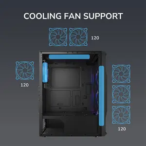 COUGAR MX110 Compact ATX Mid-Tower Gaming Case, High-Airflow Compact Chassis Design, Tempered Glass Side Panel, Gaming and Performance PC Case