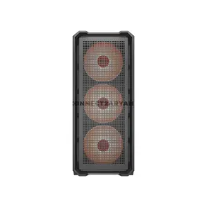 COUGAR MX600 AIR PRO Black Full Tower PC Case with Panoramic Tempered Glass, 4×140mm ARGB PWM Fans, USB 3.2 Gen 2 Type-C, Vertical GPU Support, E-ATX Motherboard Support, 420mm Radiator Support