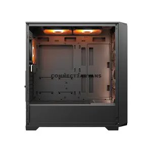 COUGAR MX600 AIR PRO Black Full Tower PC Case with Panoramic Tempered Glass, 4×140mm ARGB PWM Fans, USB 3.2 Gen 2 Type-C, Vertical GPU Support, E-ATX Motherboard Support, 420mm Radiator Support