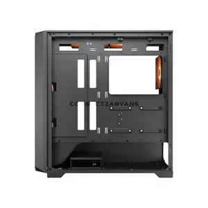 COUGAR MX600 AIR PRO Black Full Tower PC Case with Panoramic Tempered Glass, 4×140mm ARGB PWM Fans, USB 3.2 Gen 2 Type-C, Vertical GPU Support, E-ATX Motherboard Support, 420mm Radiator Support