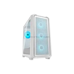 COUGAR MX600 Mini V2 Pro White Micro-ATX Mini Tower PC Case with Panoramic Tempered Glass, 4×120mm ARGB PWM Fans, USB 3.2 Gen 2 Type-C, Optimized Airflow Design, 360mm Radiator Support, 360mm GPU Clearance