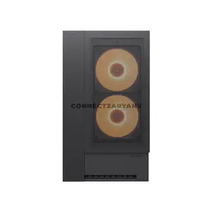 COUGAR OmnyX Black Mid Tower PC Case with Omnidirectional Dynamic Flow System, 4×160mm ARGB PWM Fans, Dual Tempered Glass Panels, Dual USB 3.2 Gen 2 Type-C Ports, Native Vertical GPU Mount, ATX Motherboard Support