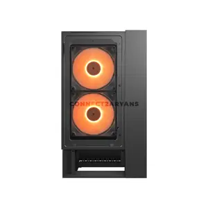 COUGAR OmnyX Black Mid Tower PC Case with Omnidirectional Dynamic Flow System, 4×160mm ARGB PWM Fans, Dual Tempered Glass Panels, Dual USB 3.2 Gen 2 Type-C Ports, Native Vertical GPU Mount, ATX Motherboard Support