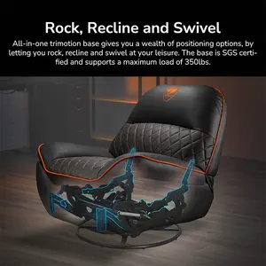 COUGAR OVERLORD PVC Leatherette Gaming Chair Sofa, Premium Ergonomic Lounge Style Design, High-Comfort Gaming Seating Solution