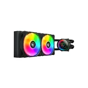 COUGAR Poseidon Elite 240 Liquid CPU Cooler Black Edition, 240mm AIO Cooling System, Dual High-Performance Fans, Premium Liquid Cooling Solution for Gaming PCs