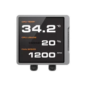 COUGAR POSEIDON VISTEK PRO 360 ARGB Black AIO Liquid CPU Cooler with 3.95-inch IPS TFT LCD Display, 720×720 Resolution, Single-Frame PWM ARGB Fans, Intel LGA1851 & AMD AM5 Support