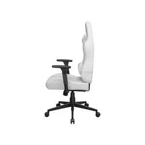 COUGAR PRYME White Ergonomic Gaming Chair with Premium PVC Leather, Adjustable Seat Depth, 3D Adjustable Armrests, Adjustable Headrest & Lumbar Support, Class 4 Gas Lift