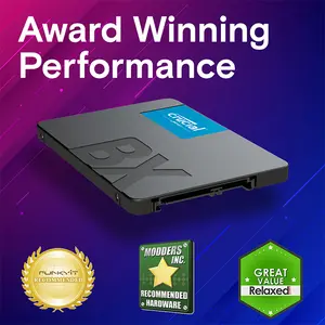 Crucial BX500 500GB 2.5 Inch SATA III Internal SSD, 3D NAND Flash Memory, Up to 540MB/s Read Speed, 2.5-Inch Form Factor, Reliable Everyday Storage Solid State Drive