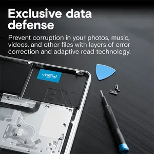 Crucial BX500 4TB 2.5 Inch SATA III Internal SSD, 3D NAND Flash Memory, Up to 540MB/s Read Speed, 2.5-Inch Form Factor, Reliable High-Capacity Solid State Drive