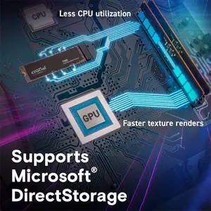 Crucial T500 2TB PCIe Gen4 x4 NVMe M.2 2280 Internal SSD, Up to 7400MB/s Read Speed, Up to 7000MB/s Write Speed, High-Performance Gaming and Professional Storage Solution