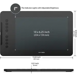 XP-Pen Deco 01 V3 Graphics Tablet, Digital Drawing Tablet, Battery-Free Stylus Support, Precision Creative Input Device, Professional Tablet for Digital Art, Illustration and Design