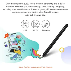 XP-Pen Deco Fun S Graphics Tablet, Compact Digital Drawing Tablet, Battery-Free Stylus Support, Portable Creative Input Device for Digital Art, Illustration and Education