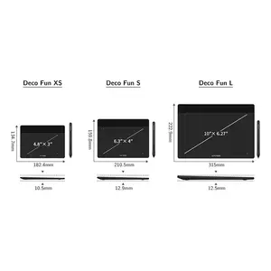 XP-Pen Deco Fun S Graphics Tablet, Compact Digital Drawing Tablet, Battery-Free Stylus Support, Portable Creative Input Device for Digital Art, Illustration and Education