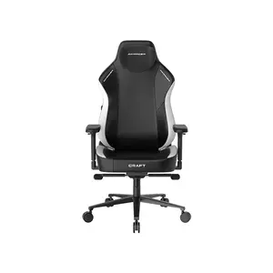 DXRacer CRAFT Series Extra Large Gaming Chair Black White Edition, Premium Ergonomic Design, Adjustable Comfort Features, High-Density Foam Support, Professional Gaming and Office Chair