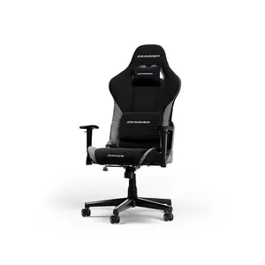 DXRacer PRINCE Series Large Gaming Chair Black Grey Edition, Ergonomic Racing Style Design, Adjustable Comfort Features, Premium Gaming and Office Chair