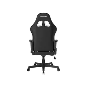 DXRacer PRINCE Series Large Gaming Chair Black White Edition, Ergonomic Racing Style Design, Adjustable Comfort Features, Premium Gaming and Office Chair