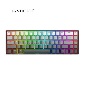 E-YOOSO HZ-68 Magnetic Gaming Keyboard Gradient Gray, Pink Magnetic Switches, 68-Key Compact Layout, Hall Effect Technology, RGB Backlighting, Gaming Keyboard
