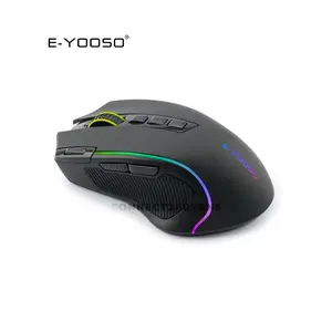 E-YOOSO X-11 Pro Tri-Mode Wireless Gaming Mouse Black, RGB Lighting Effects, Bluetooth + 2.4GHz Wireless + Wired Connectivity, Ergonomic Gaming Mouse