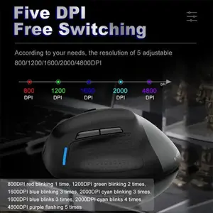 E-YOOSO X-45 Tri-Mode Wireless Gaming Mouse Grey Black, 4800 DPI Optical Sensor, Bluetooth + 2.4GHz Wireless + Wired Connectivity, RGB Lighting Effects, 7-Button Gaming Mouse