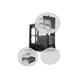 EASE 123BM Mesh Gaming Case with ARGB Fans, High-Airflow Mesh Front Design, Tempered Glass Side Panel, Gaming PC Chassis with ARGB Lighting