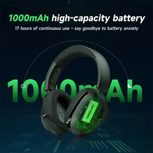 EasySMX E02 Multi-Mode Wireless Gaming Headset, Tri-Mode Wireless Connectivity, 50mm Dynamic Drivers, 7.1 Virtual Surround Sound, Detachable Microphone, Low-Latency Gaming Headset