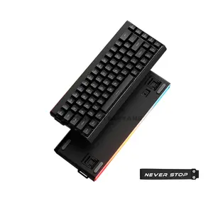EWEADN DK68 Mechanical Gaming Keyboard Black, Tri-Mode Connectivity, 68-Key Compact Layout, Bluetooth + 2.4GHz Wireless + USB-C Wired Gaming Keyboard