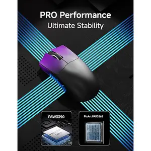 EWEADN S9 Pro Wireless Gaming Mouse Purple, Tri-Mode Connectivity, Bluetooth + 2.4GHz Wireless + USB-C Wired Gaming Mouse, Lightweight Ergonomic Gaming Mouse