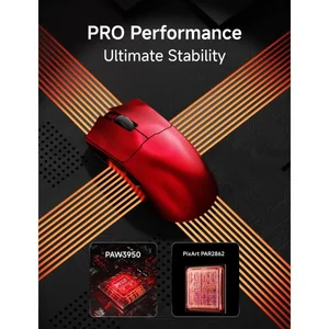 EWEADN S9 Ultra+ Wireless Gaming Mouse Red, Tri-Mode Connectivity, Bluetooth + 2.4GHz Wireless + USB-C Wired Gaming Mouse, Lightweight Ergonomic Gaming Mouse