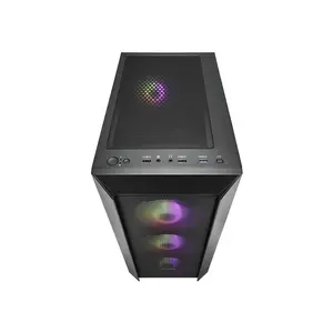 FSP CMT218 Gaming Case with 650W 80 PLUS Bronze Power Supply, Tempered Glass Mid-Tower Chassis, Integrated PSU Design, Gaming PC Case Bundle