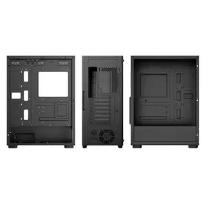 FSP VG15FE Gaming Case with 550W 80 PLUS Bronze Power Supply, High-Airflow Mid-Tower Gaming Chassis, Tempered Glass Design, Gaming PC Case Bundle