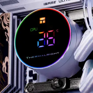 Thermalright Frozen Magic 360 Digital ARGB V2 360mm AIO Liquid CPU Cooler, Triple Fan High Performance Water Cooling System with Digital Display and ARGB Lighting