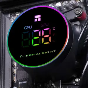 Thermalright Frozen Magic 360 Digital ARGB V2 360mm AIO Liquid CPU Cooler, Triple Fan High Performance Water Cooling System with Digital Display and ARGB Lighting