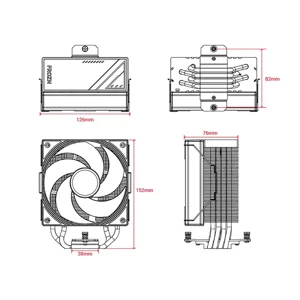 ID-COOLING FROZN A410 SE ARGB CPU Air Cooler, Single Tower Cooling System with Addressable RGB Lighting and Optimized Airflow Performance