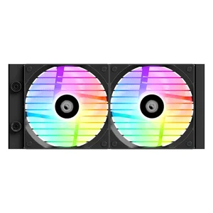 ID-COOLING FX240 LCD 240mm Liquid CPU Cooler, Dual Fan AIO Water Cooling System with Integrated LCD Display and ARGB Lighting