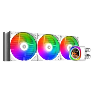 ID-COOLING FX360 LCD 360mm Liquid CPU Cooler, Triple Fan AIO Water Cooling System with Integrated LCD Display and ARGB LightingFX360 LCD