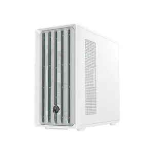 GameMax CLAW 460 White Mid Tower Gaming PC Case, Tempered Glass Gaming Chassis, High-Airflow Design, Premium Gaming and Performance PC Case