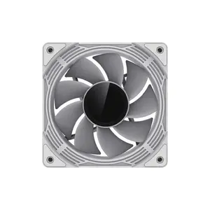 GameMax FN12A-C8I-RW Reverse 120mm ARGB Cooling Fan White Edition, PWM High-Airflow Fan Design, Reverse Blade Configuration, Addressable RGB PC Cooling Fan