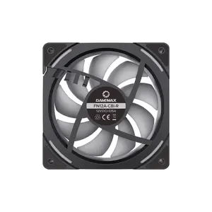 GameMax FN12A-C8I-R Reverse 120mm ARGB Cooling Fan Black Edition, PWM High-Airflow Fan Design, Reverse Blade Configuration, Addressable RGB PC Cooling Fan