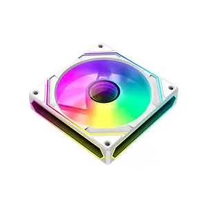 GameMax FN12A-S8I-RW Reverse 120mm ARGB Cooling Fan White Edition, PWM High-Airflow Fan Design, Reverse Blade Configuration, Addressable RGB PC Cooling Fan