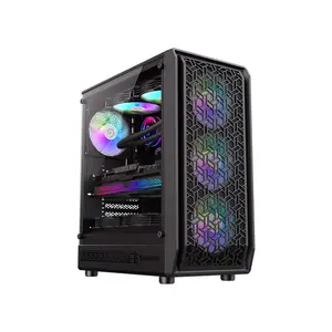 GameMax FORGE AB Premium Mid Tower ATX Gaming PC Case, Tempered Glass High-Airflow Chassis, Premium Cooling Design, Gaming and Performance PC Case