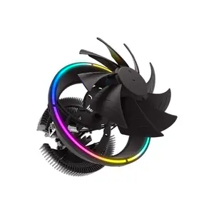 GameMax GAMMA 200 RGB Top Flow CPU Air Cooler Black Edition, RGB Low-Profile Cooling System, Compact Top-Down Heatsink Design, Efficient CPU Air Cooling Solution