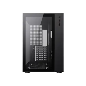 GameMax INFINITY Black ATX Mid Tower RGB Gaming PC Case, Tempered Glass RGB Chassis, High-Airflow Design, Showcase Gaming and Performance PC Case