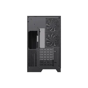 GameMax INFINITY PRO Panoramic Mid Tower Gaming PC Case Black Edition, Tempered Glass Chassis, Full-View Showcase Design, Premium Gaming and Performance PC Case