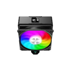 GameMax SIGMA 520 Digital Tower CPU Air Cooler Black Edition, Digital Display Monitoring Design, Tower Heatsink Cooling System, High-Performance CPU Air Cooler