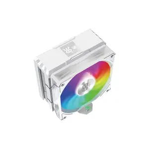 GameMax SIGMA 520 Digital Tower CPU Air Cooler White Edition, Digital Display Monitoring Design, Tower Heatsink Cooling System, High-Performance CPU Air Cooler
