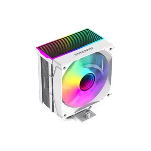 GameMax SIGMA 550 INFINITY Tower CPU Air Cooler White Edition, Infinity Mirror Design, Tower Heatsink Cooling System, High-Performance CPU Air Cooling Solution